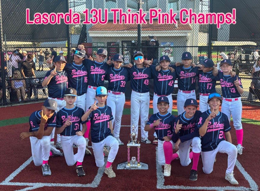 Think Pink Lasorda October champions